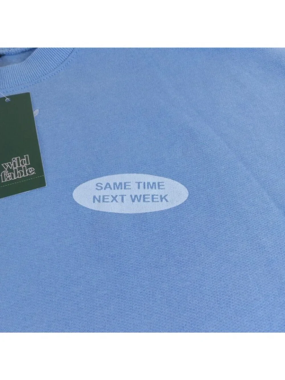 Wild Fable Women's Boxy Oversized Sweatshirt Blue Weekend Football Club Size M - Picture 7 of 14
